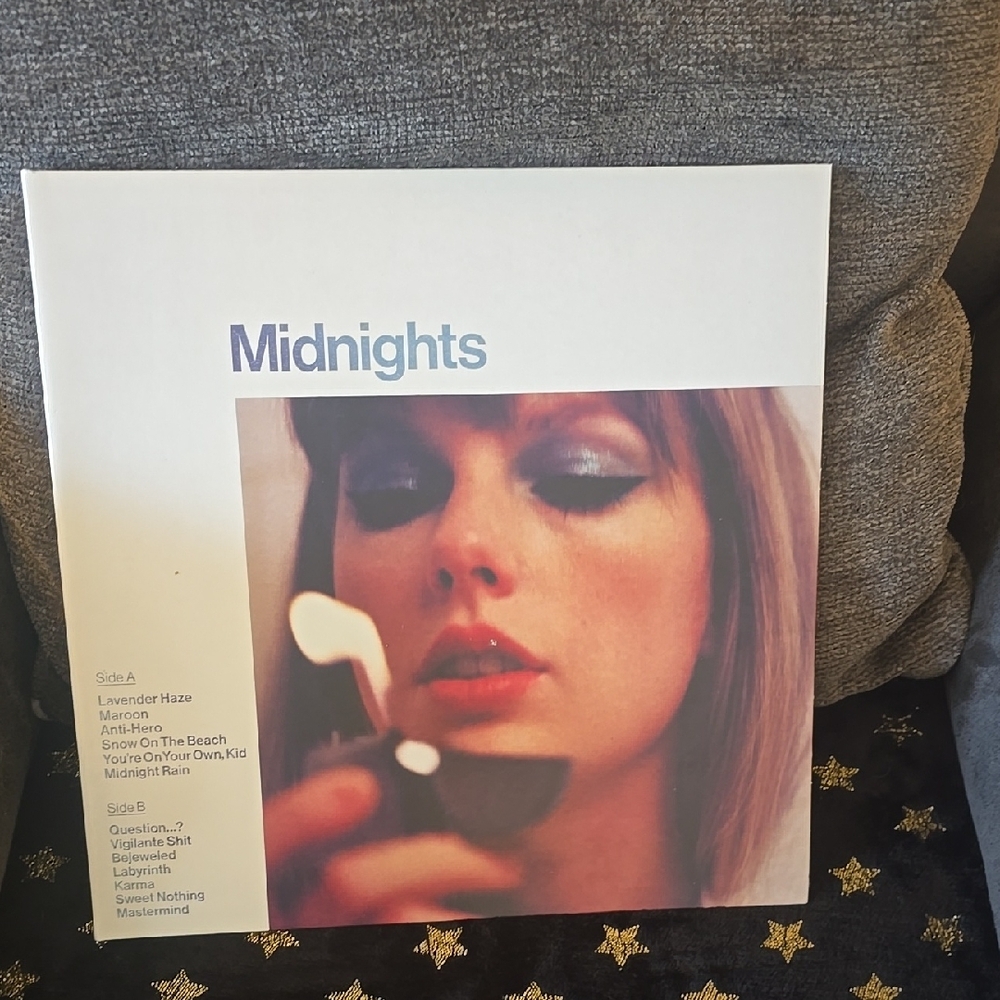 Taylor Swift Midnights Vinyl Record - White and Black